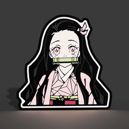 Nezuko Demon Slayer Lightbox LED Lamp 3d model