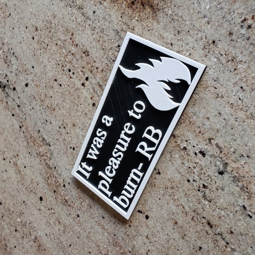 It Was a Pleasure to Burn Sign 3d model