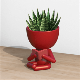 Add personality to your plant collection with the 3D Human Planter Set – a charming trio of characte 3d model