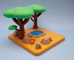 Giraffe Savanna 3d model