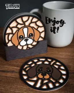 DACHSHUND & BEAGLE COASTER 3d model