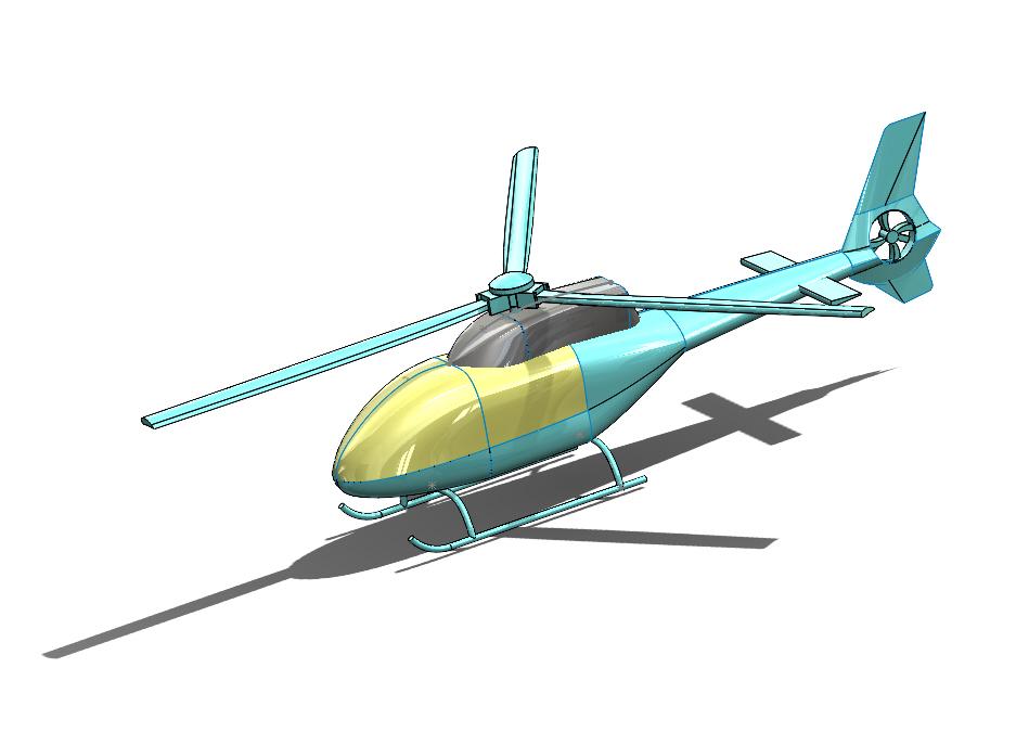 helicopter h-120 colibri.STL 3d model