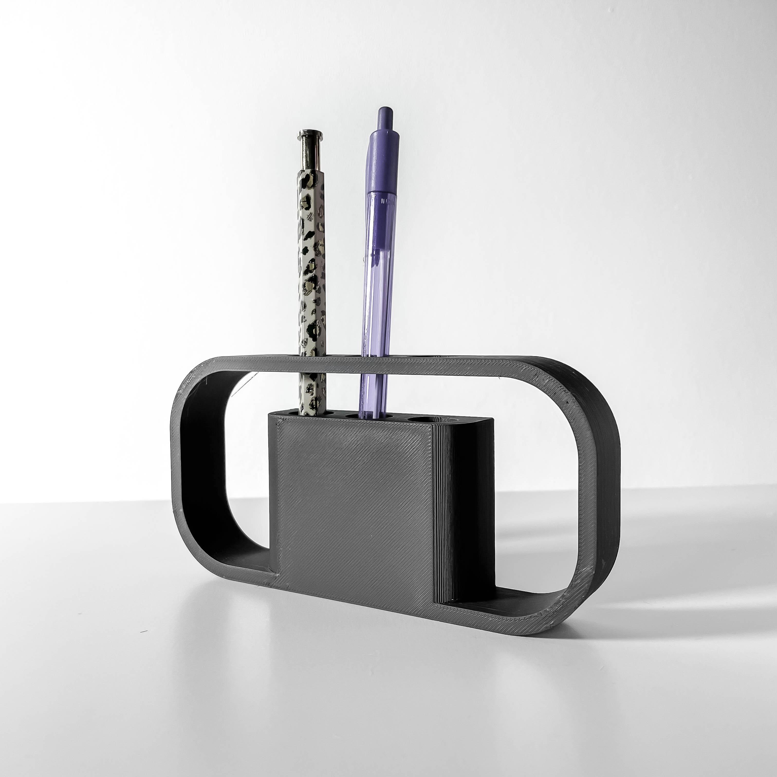 The Ilios Pen Holder | Desk Organizer and Pencil Cup Holder | Modern Office and Home Decor 3d model