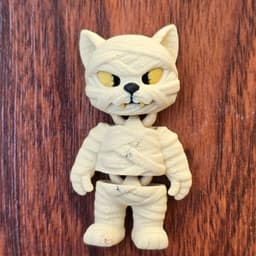 Halloween Kitty Cat Mummy flexi print in place no supports 3d model