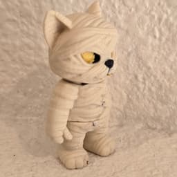 Halloween Kitty Cat Mummy flexi print in place no supports 3d model