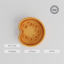 Art Palette Cutter & Stamp Set, Perfect for Cookie & Fondant, 3 Sizes, 6 Pieces, Educational Art Tool PRODUCT_2900 3d model