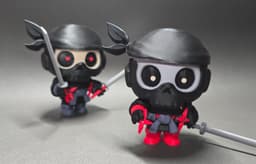 Skullbotz Ninja Snap Protocol Cute Desk Toy No AMS 3d model
