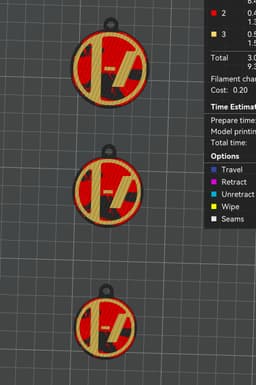 Twenty One Pilots - Clancy Yellow/Blk/Red Logo Keychain 3d model