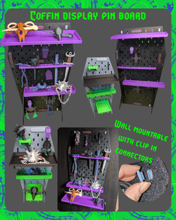 Coffin Display Pin Board 3d model