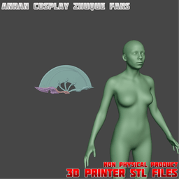 Anran Cosplay Zhuque Fans Overwatch 3d model