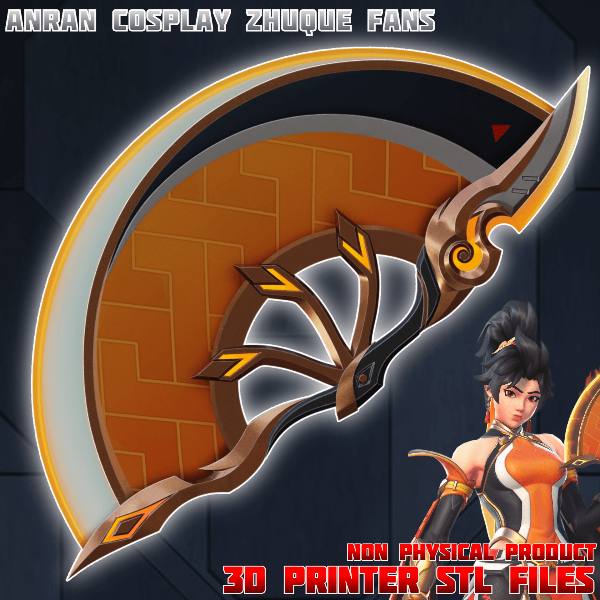 Anran Cosplay Zhuque Fans Overwatch 3d model