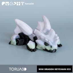 Mini articulated dragon keychain 034 3d model