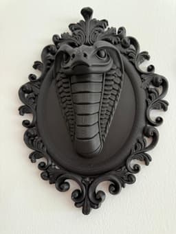 Gothic Frame Snake Wall Mount | Baroque Snake Frame Sculpture 3d model