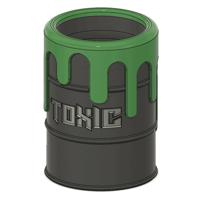Updated Toxic Sludge Barrel Can Cup 3d model