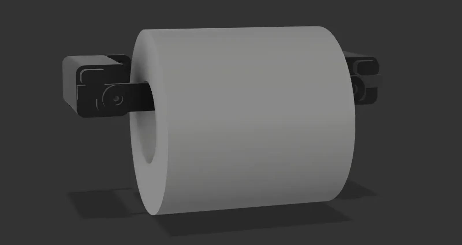 minimalist toilet paper holder 3d model