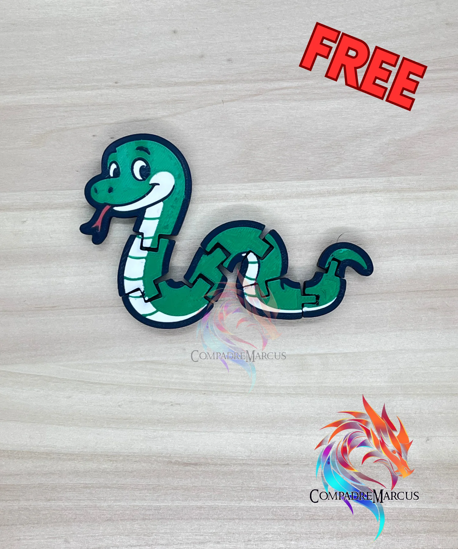 Flexi Snake / no supports / 3mf included 3d model