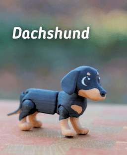 Dachshund - Articulated Ludo Dog 3d model