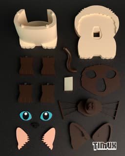 SIAMESE CAT GLASSES HOLDER 3d model