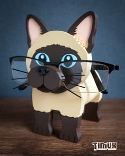 SIAMESE CAT GLASSES HOLDER 3d model