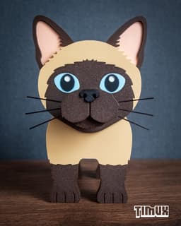 SIAMESE CAT GLASSES HOLDER 3d model