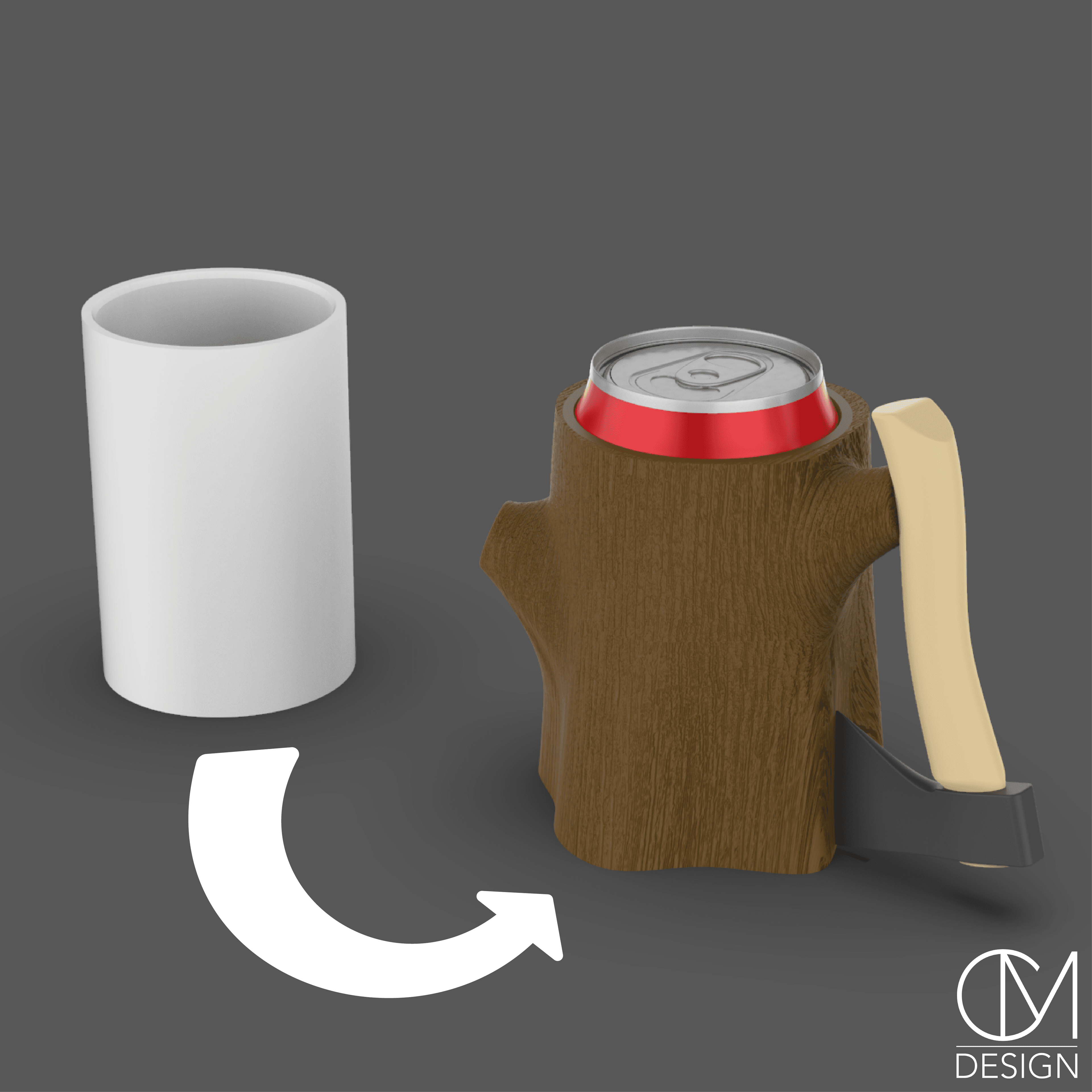 Workspace Challenge: Camp Log Can Cup 3d model