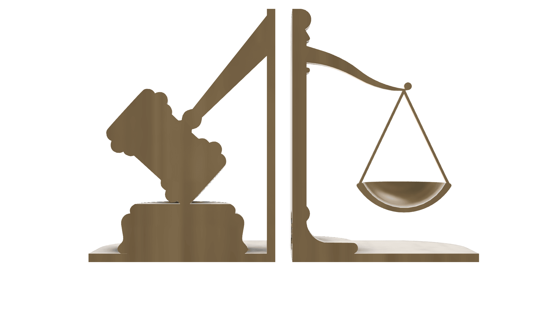 JUSTICE BOOKENDS 3d model