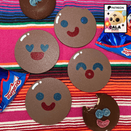 Paleta Payaso Coasters โ Set of 4 Mexican Candy Coasters 3d model