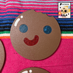 Paleta Payaso Coasters โ Set of 4 Mexican Candy Coasters 3d model