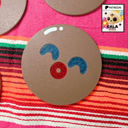 Paleta Payaso Coasters โ Set of 4 Mexican Candy Coasters 3d model