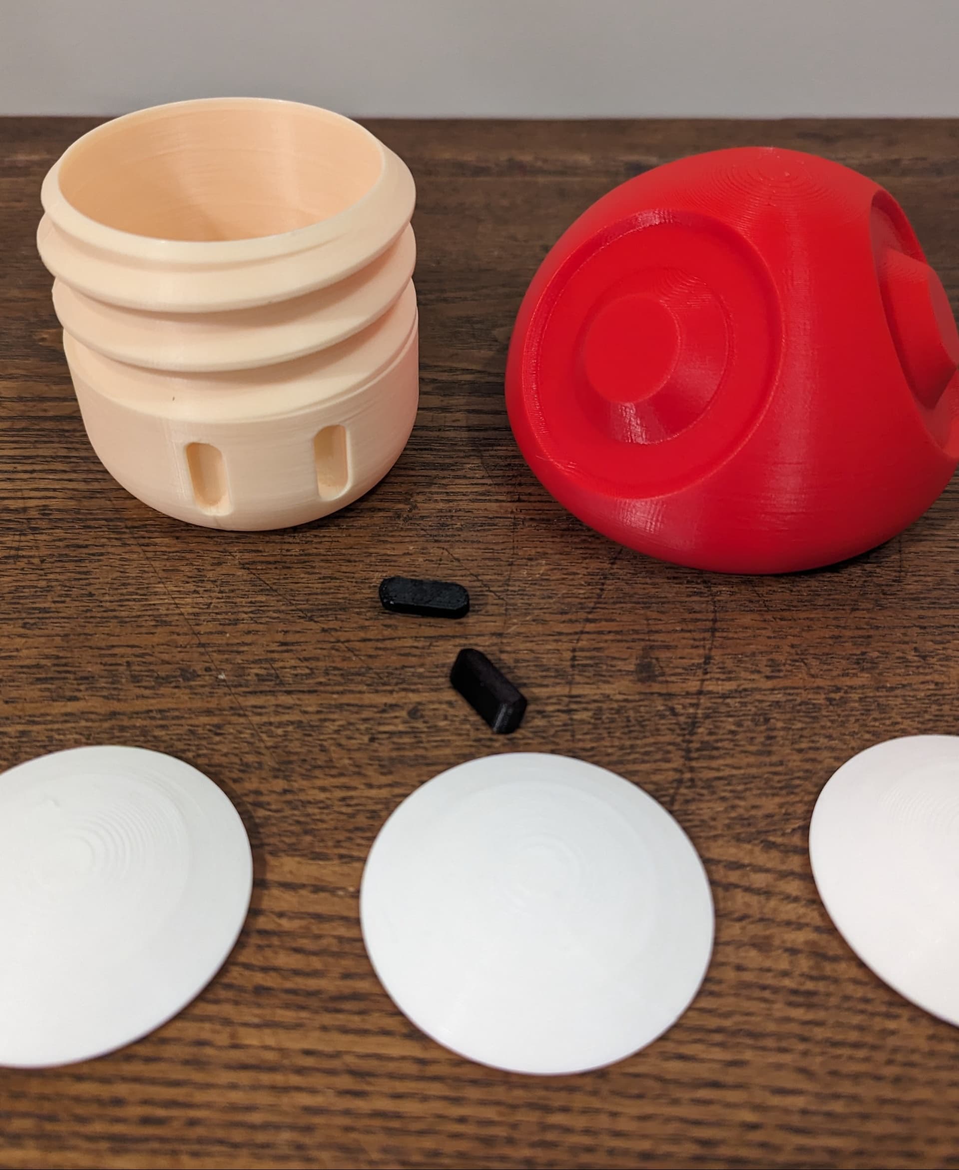 Filaments:
Polymaker Red and White
Prusament Jet Black
Ziro3D Skin