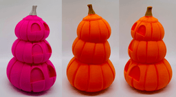 Pumpkin Stack LED Tealight Assortment 3d model