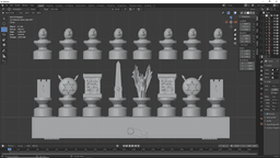 Judeo-Christian Chess Board Game 3d model