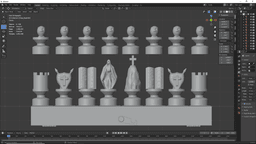 Judeo-Christian Chess Board Game 3d model