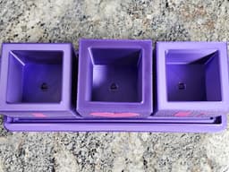 Set of 3 small planters 3d model