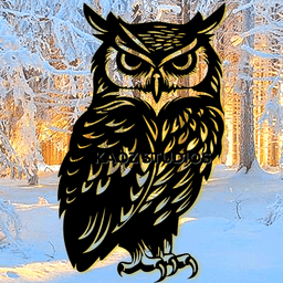 realistic owl wall art snow owl wall decor bird decoration 3d model