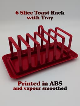6-Slice Toast Rack & Tray square profile 3d model