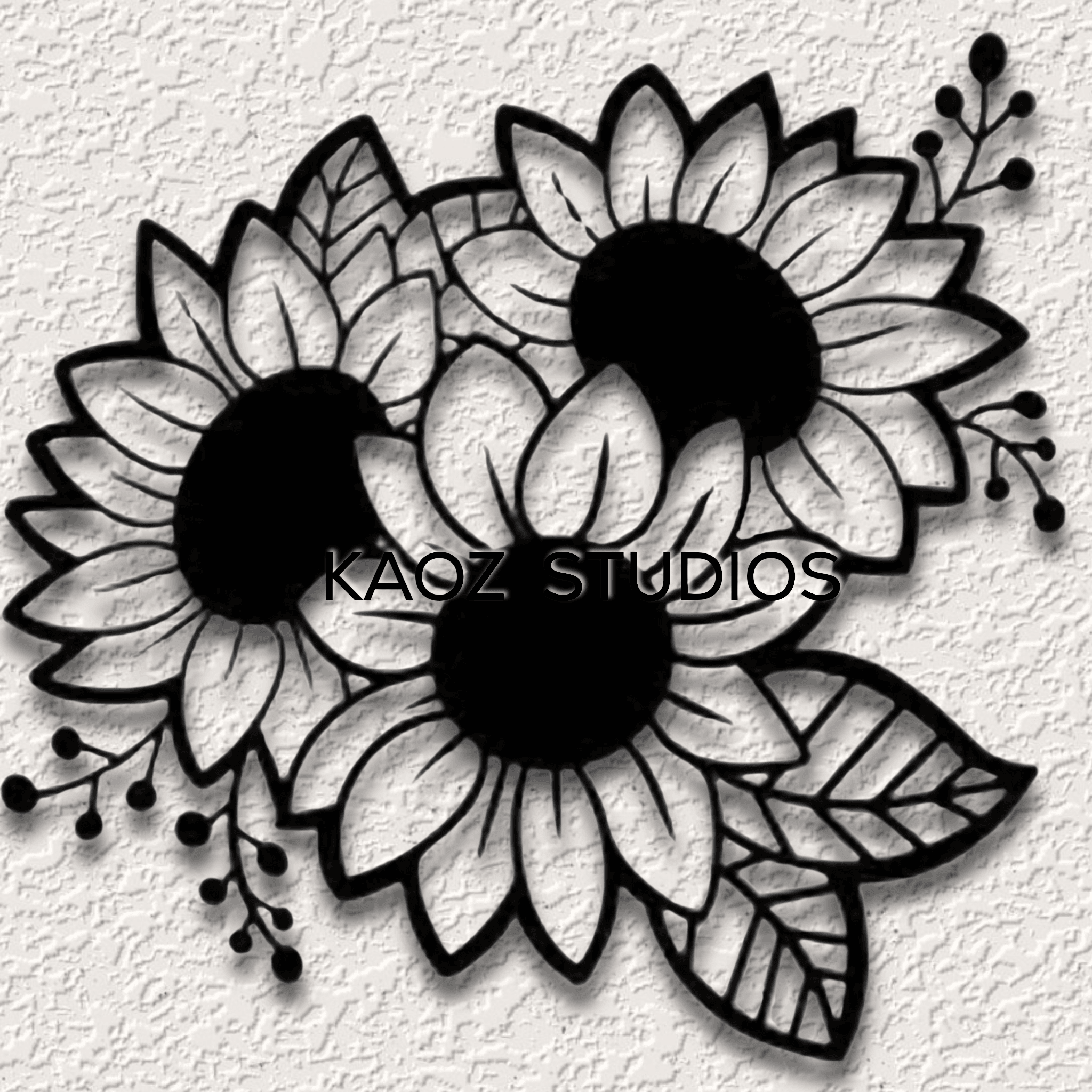 sunflowers wall art flower wall decor sun flowers decoration farmhouse decor 3d model