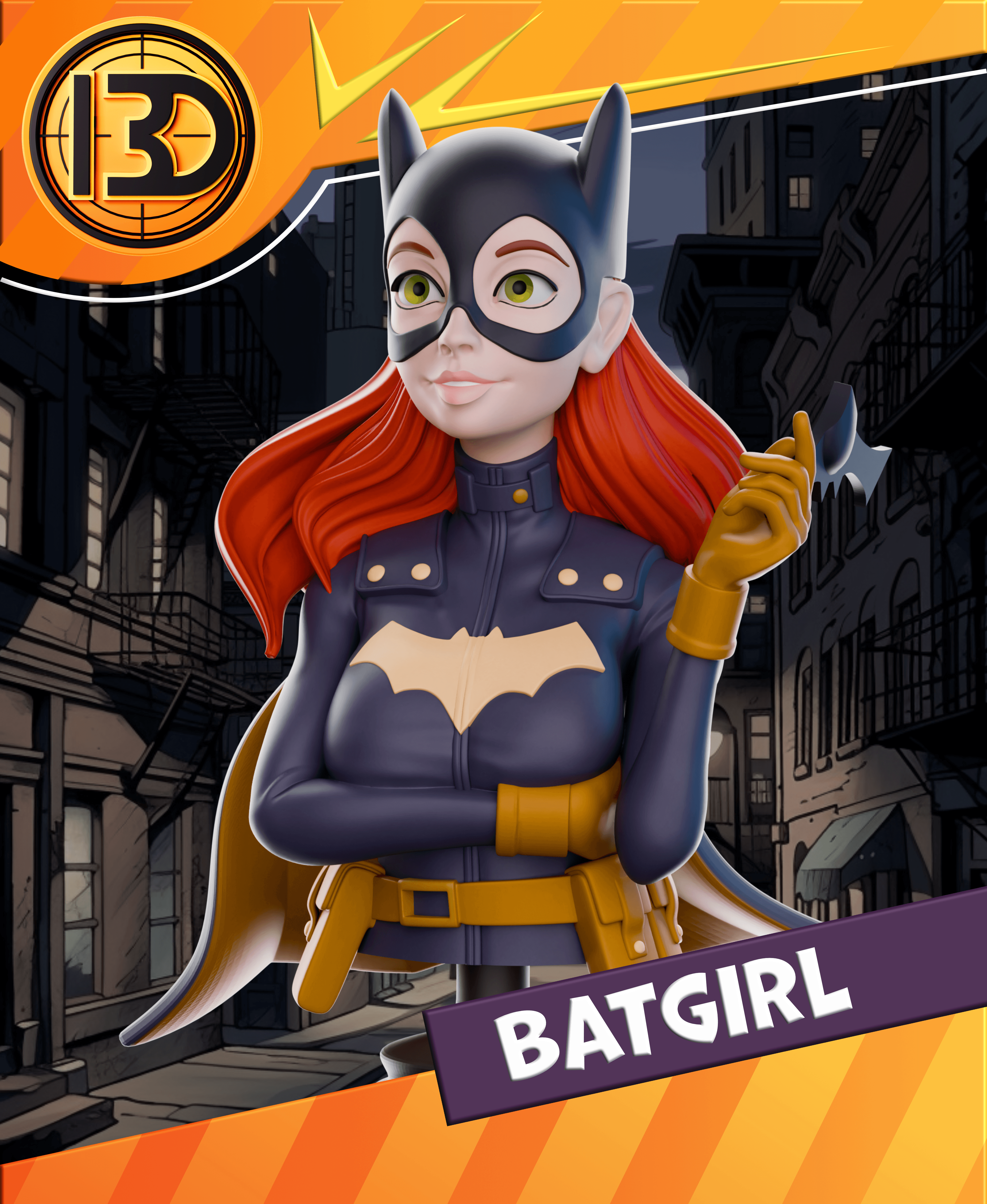 Batgirl Bust 3d model