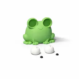 CUTE FROG WITH ROTATING EYES (NO AMS) / CUTE GROG SCULPTURE / BUDDY / FROGS / SHLEFDECOR 3d model