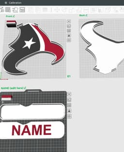 Houston Texans Sign - LED Strip Compatible 3d model