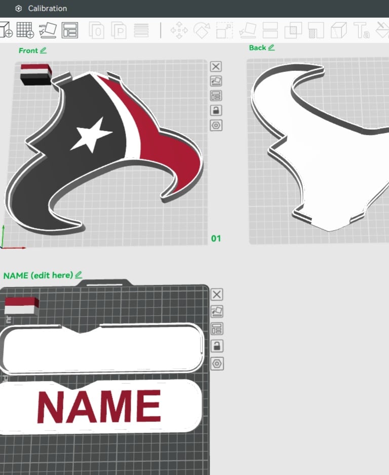Houston Texans Sign - LED Strip Compatible 3d model