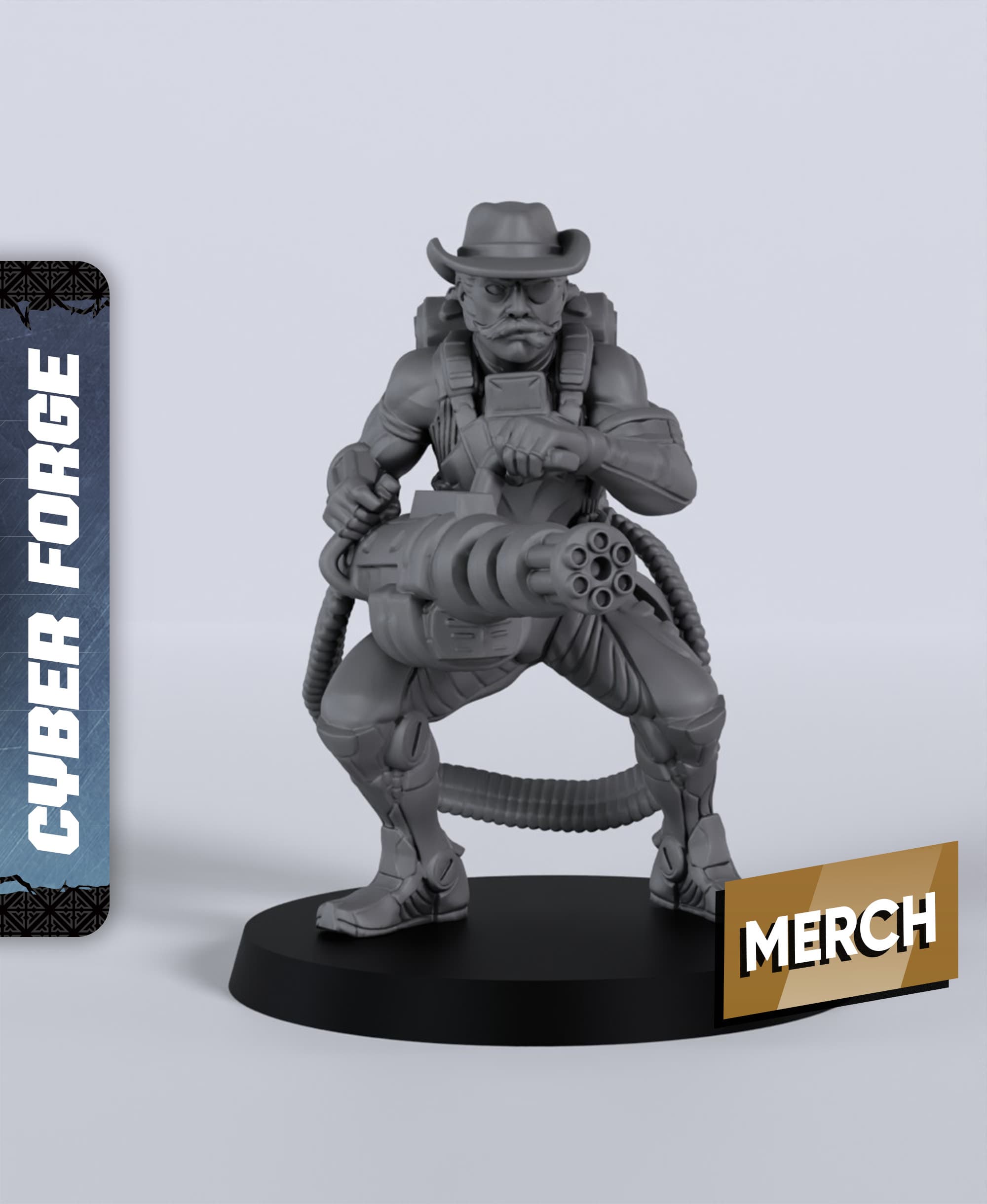 Tallahassee Cooper - With Free Cyberpunk - Sci-Fi Gift Ideas for RPG and Wargamers 3d model