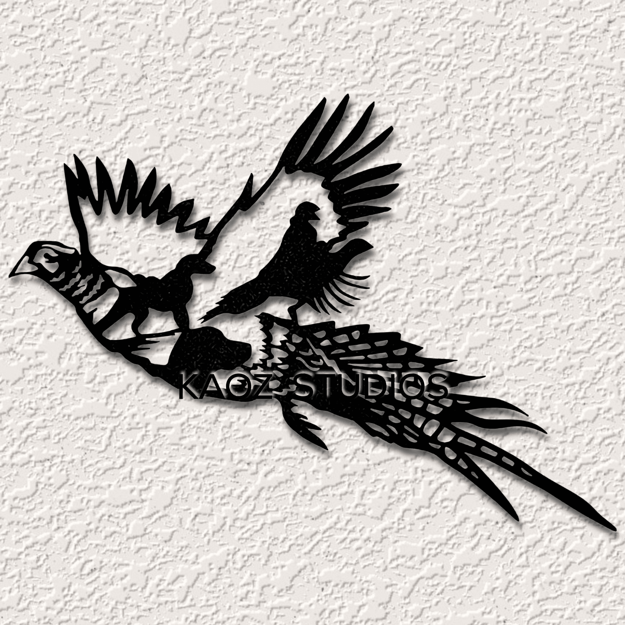 pheasant wall art bird wall decor nature scene decoration 3d model