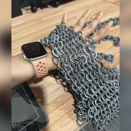 Chainmail Skirt Belt with Chains 3d model