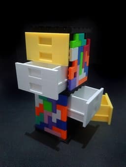 Modular Tetris Shelf Organizer 3d model