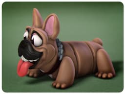 Happy Dogs Frenchie 3d model