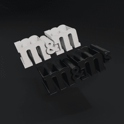 M&M's logo bucket 3d model