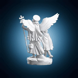 Saint Raphael Holding Staff 3d model