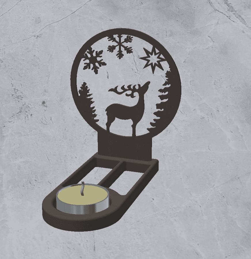 Candle Holder Decoration 3d model