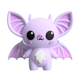 Cute Cryptid Vampire Bat 3D Printable Figure - Adorable Bat Monster 3d model